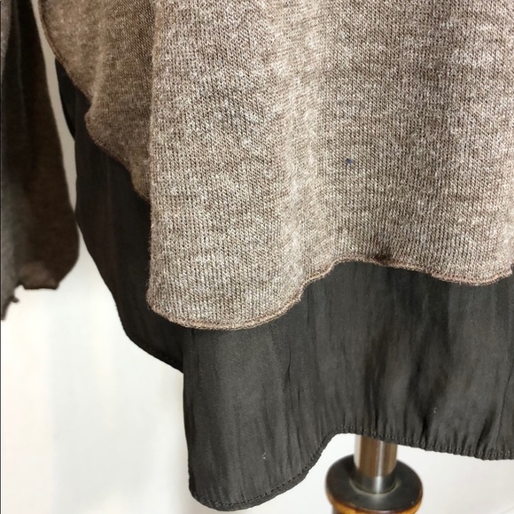 “Layered” Brown sweater and satin top - Picture 3 of 5